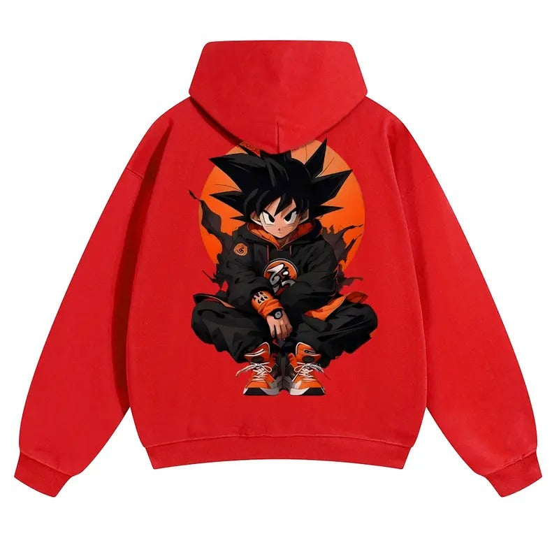 Dragon Ball DBZ Viral Anime Graphic Hoodie! Unisex 90s Retro Pullover - Funny Cartoon Streetwear Hoodies - Cozy Fleece Gift For Him Casual Cotton