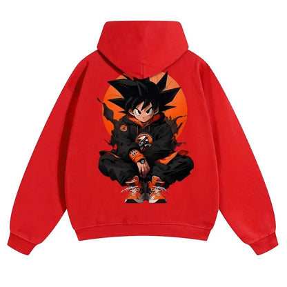 Dragon Ball DBZ Viral Anime Graphic Hoodie! Unisex 90s Retro Pullover - Funny Cartoon Streetwear Hoodies - Cozy Fleece Gift For Him Casual Cotton