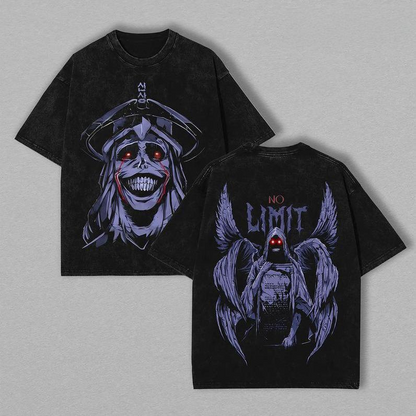 Statue of God T-Shirt 1 - Sung Jin Woo Collection T-Shirt | Solo Leveling Anime Clothing | Washed Heavy Cotton Tee | Perfect Gift for Manga & Anime Fans | Gift for Him & Her