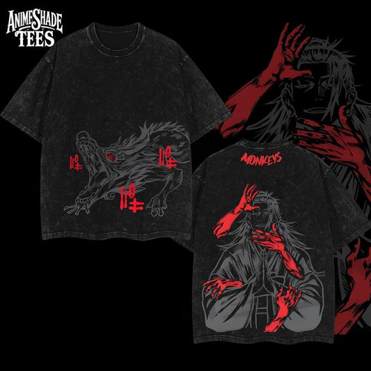 [COLLECTION] 12 Design Jujutsu Kaisen Anime Tee – Sukuna, Gojo, Megumi, Geto, Nanami, Choso, Yuta, Toji Graphic T-Shirt, Vintage Washed Oversized Tee, Streetwear Menswear, Gift for Anime Fans