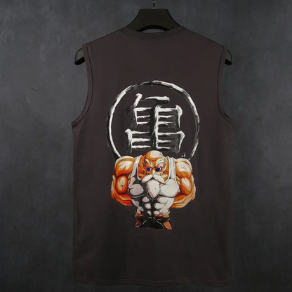 Dragon Ball DBZ Master Roshi Unisex Summer outfits men streetwear Top Rated 80s 90s graphic tees cotton Anime tank tops men gifts