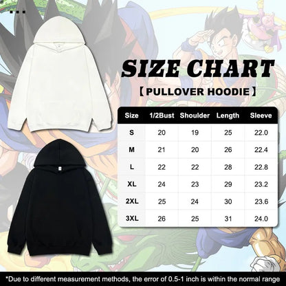 Dragon Ball DBZ Goku Viral Anime Graphic Hoodie Unisex 90s Retro Pullover Funny Cartoon Streetwear Hoodies Cozy Fleece Gift For Him 100% Cotton Super Soft Pre Shrunk Machine Wash Cold Gentle Cycle