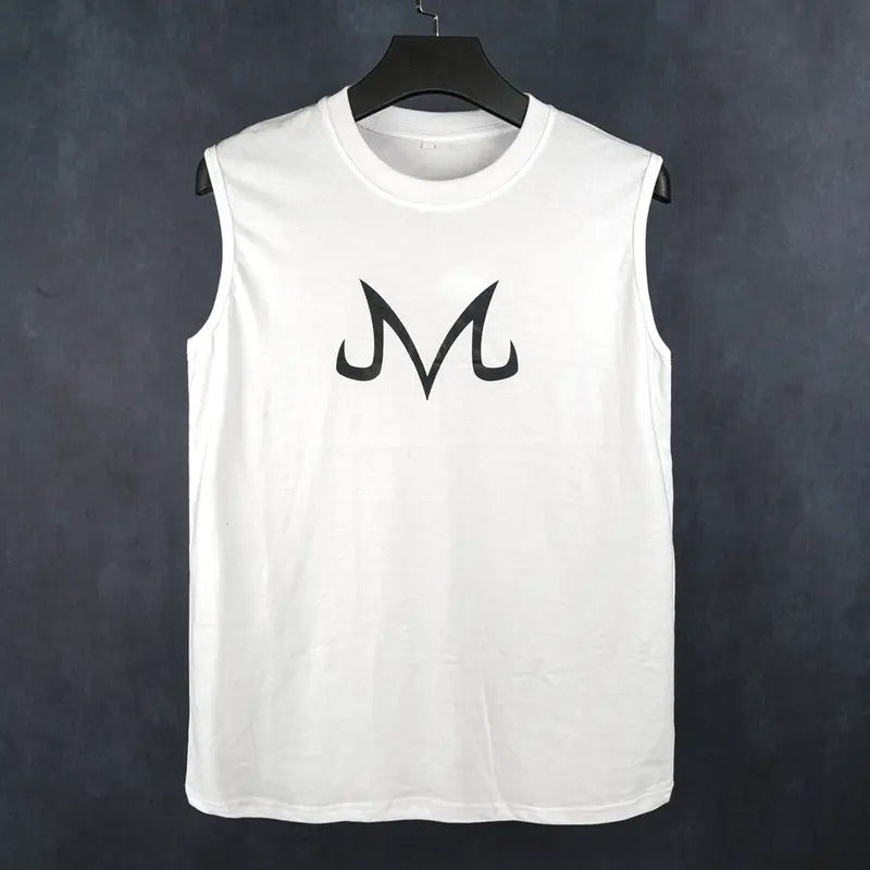 80s 90s Dragon Ball DBZ Oversized singlet muscle men's graphic tees majin print Fits Anime tank tops men gifts Cotton Breathable Fabric Fashion