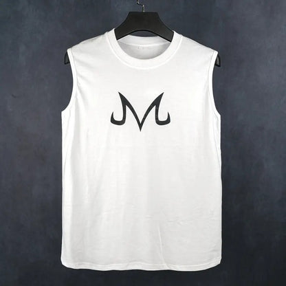 80s 90s Dragon Ball DBZ Oversized singlet muscle men's graphic tees majin print Fits Anime tank tops men gifts Cotton Breathable Fabric Fashion