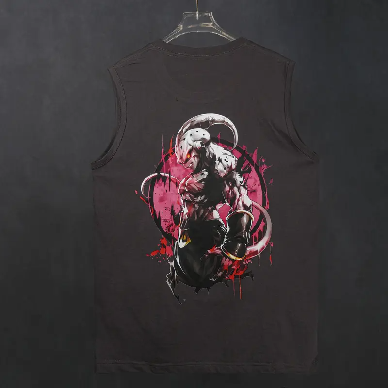 Dragon Ball Z dbz Kid Buu Majin Buu Unisex Summer Outfit Men's Streetwear Top Rated 80s 90s Graphic Tees Cotton Anime Tank Tops for Gifts - Menswear