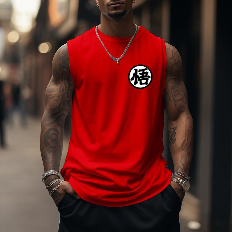 Top Rated 80s 90s Dragon Ball DBZ Goku saiyan Oversized streetwear singlet muscle cotton outfits men short summer men's graphic tees Fits vacation outfits Anime tank tops men gifts (Copy)