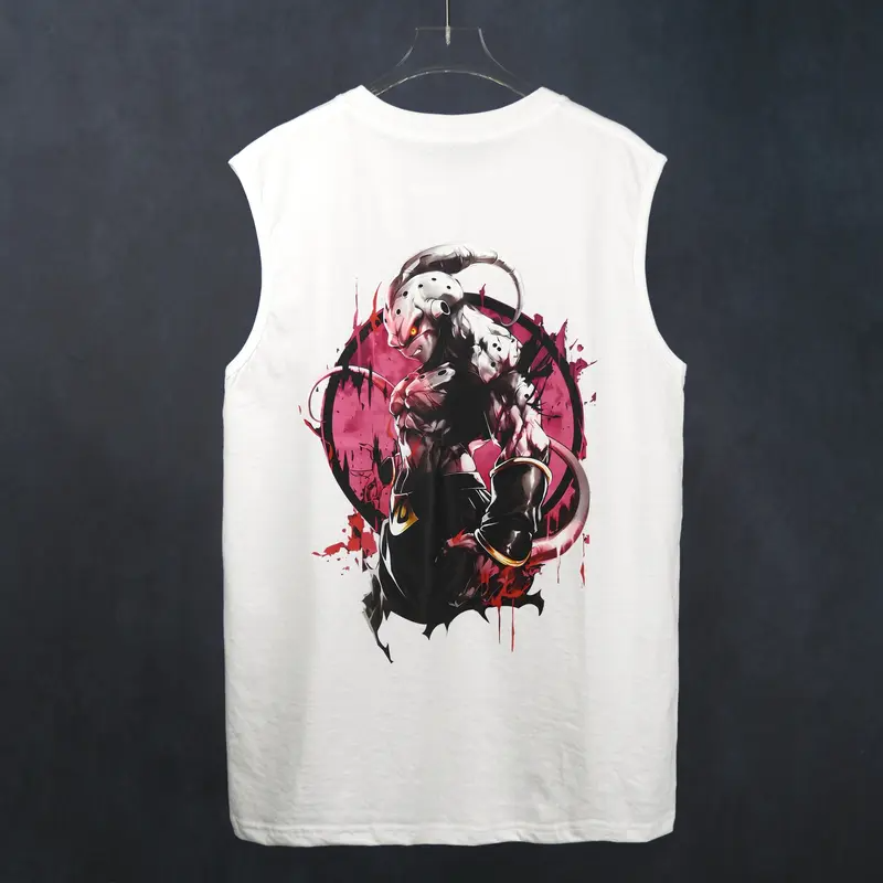 Dragon Ball Z dbz Kid Buu Majin Buu Unisex Summer Outfit Men's Streetwear Top Rated 80s 90s Graphic Tees Cotton Anime Tank Tops for Gifts - Menswear