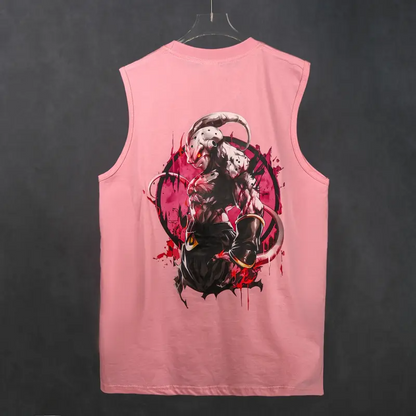Dragon Ball Z dbz Kid Buu Majin Buu Unisex Summer Outfit Men's Streetwear Top Rated 80s 90s Graphic Tees Cotton Anime Tank Tops for Gifts - Menswear