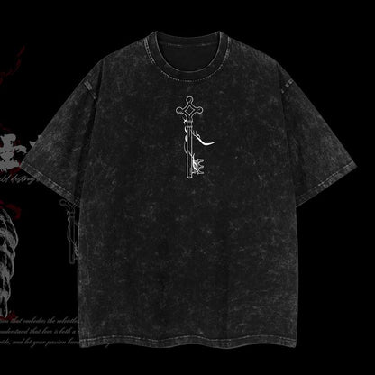 Eren Yeager Tee – Attack on Titan Unisex Oversize Anime Manga Acid Washed Heavyweight Cotton T-shirt, graphic tee,anime lover , outfits men
