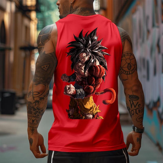 Top Rated 80s 90s Dragon Ball DBZ Goku saiyan Oversized streetwear singlet muscle cotton outfits men short summer men's graphic tees Fits vacation outfits Anime tank tops men gifts (Copy)