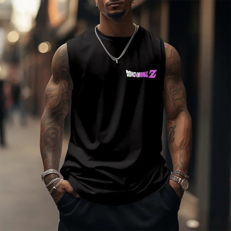 80s 90s Dragon Ball DBZ Beerus Oversized singlet muscle men's graphic tees Fits Anime tank tops men gifts