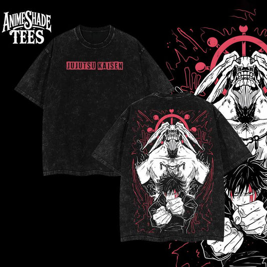 [COLLECTION] 12 Design Jujutsu Kaisen Anime Tee – Sukuna, Gojo, Megumi, Geto, Nanami, Choso, Yuta, Toji Graphic T-Shirt, Vintage Washed Oversized Tee, Streetwear Menswear, Gift for Anime Fans