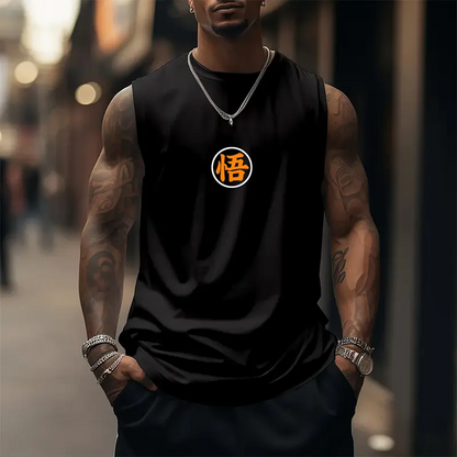 Dragon Ball DBZ Goku Unisex Summer outfits men streetwear Top Rated 80s 90s graphic tees cotton Anime tank tops men gifts Fabric Menswear