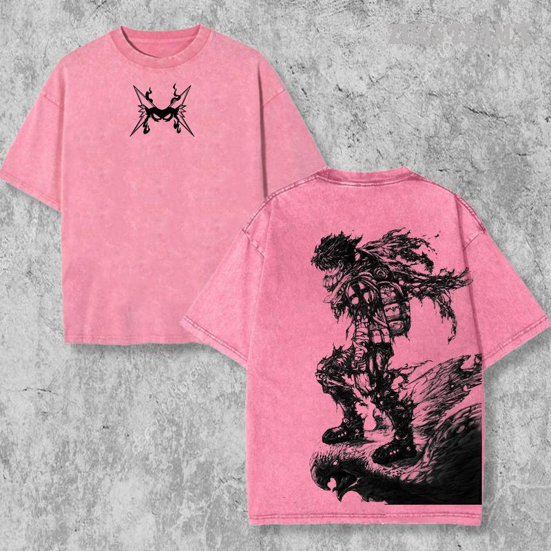 Retro Vintage Limited Deku Ver3 - My Hero Academia Anime Double Printed Oversized Washed Tee Unisex Oversize Anime Manga Acid Washed Lightweight Cotton T-Shirt, Hoodies & Sweater Anime Lover