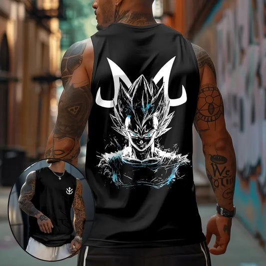 Top Rated 80s 90s Dragon Ball DBZ Oversized singlet muscle men's graphic tees Vegeta Fits Anime tank tops men gifts