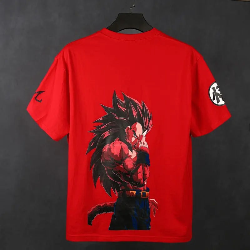 80s 90s Dragon Ball DBZ Vegeta Oversized streetwear singlet muscle cotton outfits men short summer graphic t-shirts men's graphic tees Fits vacation outfits Anime gifts Casual Fabrics Prints Breathable