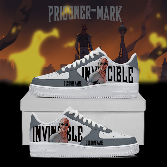 Invincible Custom Sneakers Prisoner Mark – Anime Streetwear Shoes