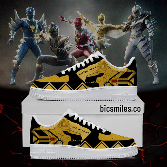 Dino Thunder Custom Shoes Black  – Anime-Inspired Streetwear