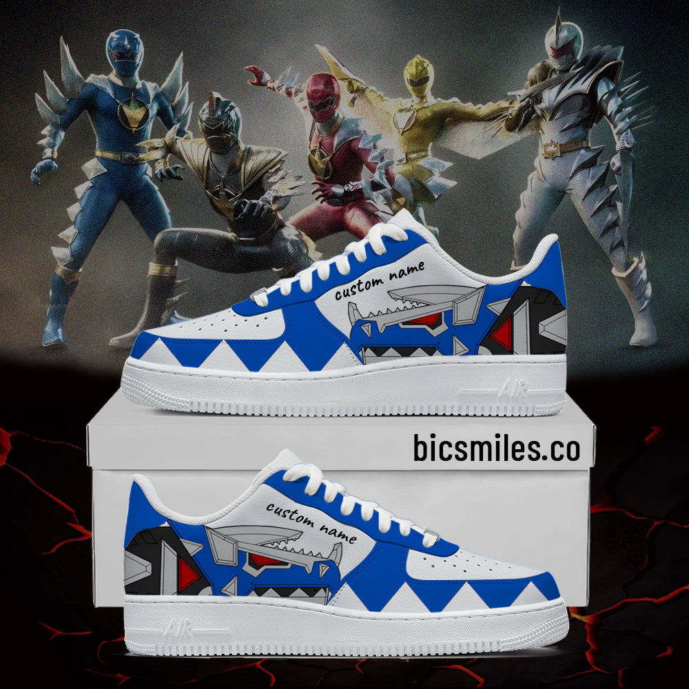 Dino Thunder Custom Shoes Blue  – Anime-Inspired Streetwear