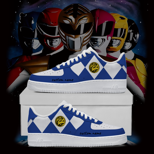 Morphin Force Sneakers Blue – Anime Streetwear Shoes