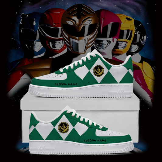 Morphin Force Sneakers Green – Anime Streetwear Shoes