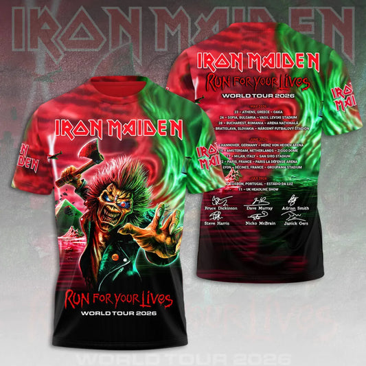 Iron Maiden 2026 World Tour 3D Apparel – HOATT13282