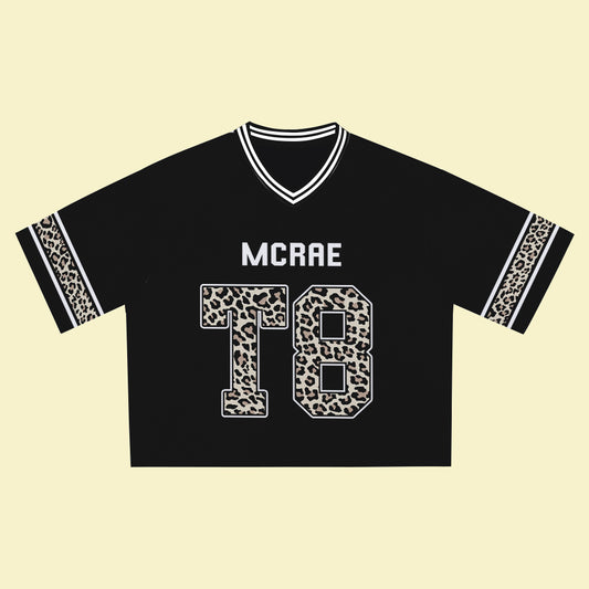 MCRAE T8 Black Leopard Jersey – Unisex Sports Design, Breathable Material, Suitable for Streetwear