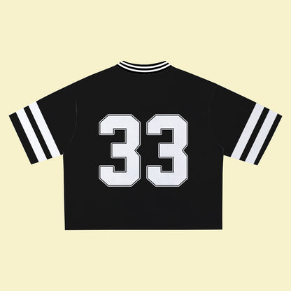 Black Jersey 33 – Unisex Sports Design, Breathable Material, Suitable for Streetwear