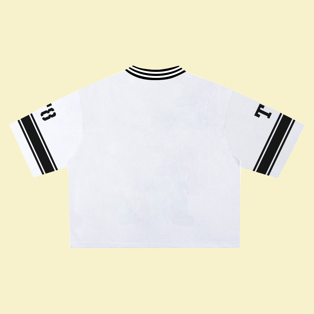 MCRAE T8 White Jersey – Unisex Sports Design, Breathable Material, Suitable for Streetwear