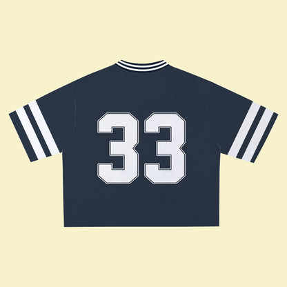 Navy Jersey 33 – Unisex Sports Design, Breathable Material, Suitable for Streetwear