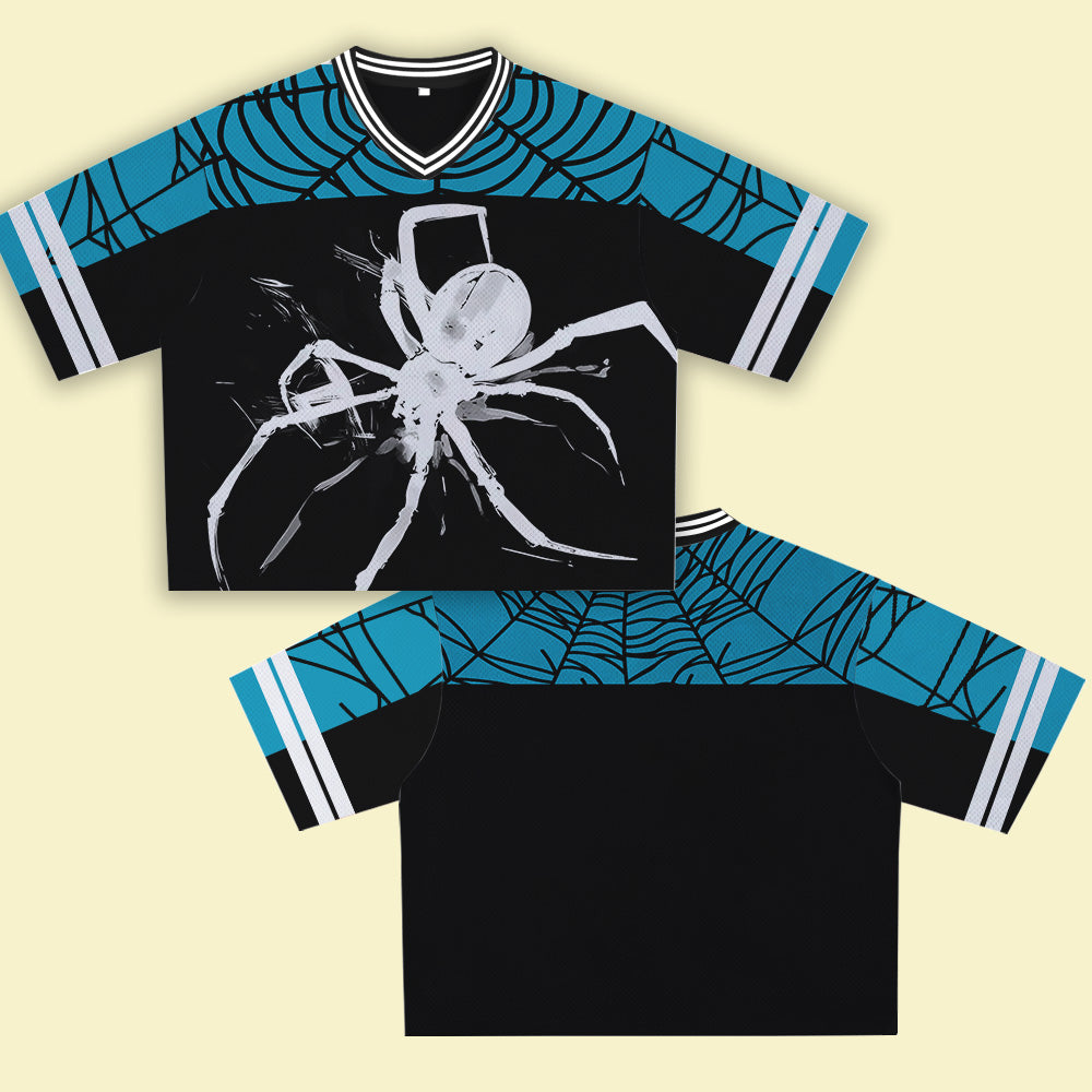 Blue Spider Jersey – Soft Comfortable Fabric, Unique Faith Design for Bold Streetwear Style