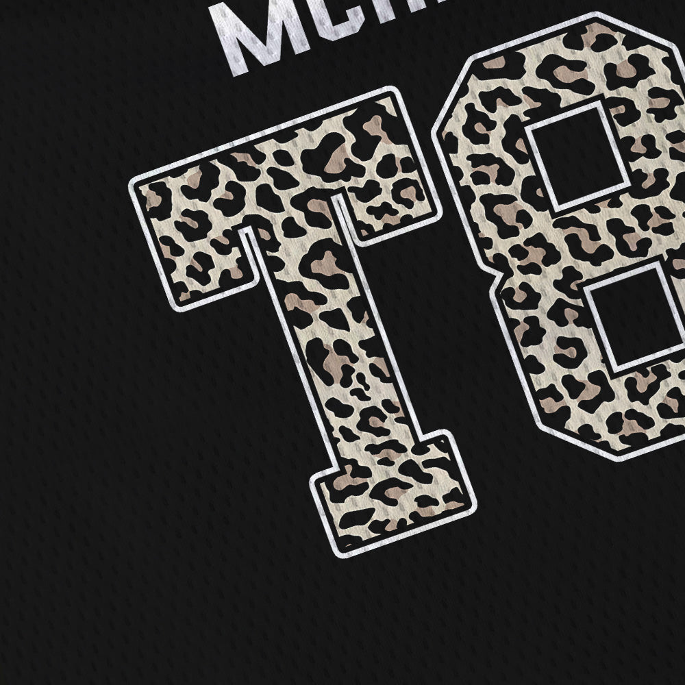 MCRAE T8 Black Leopard Jersey – Unisex Sports Design, Breathable Material, Suitable for Streetwear