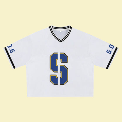 S.Z.A Navy White Jersey - Streetwear Sports Style, Youthful and Dynamic Men's and Women's Fashion
