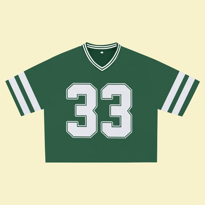 Green Jersey 33 – Unisex Sports Design, Breathable Material, Suitable for Streetwear