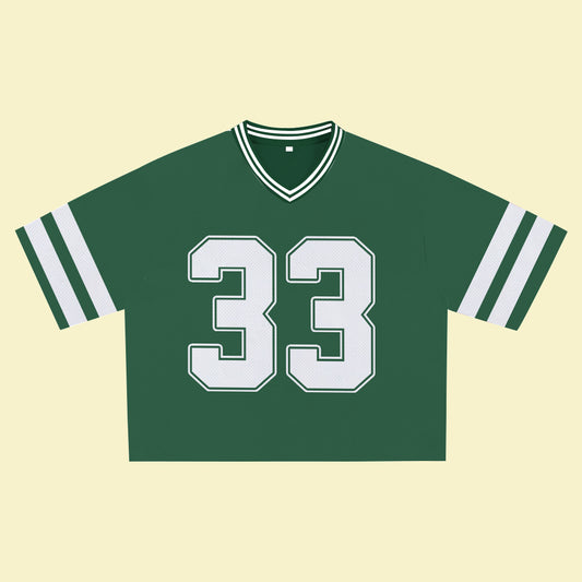 Green Jersey 33 – Unisex Sports Design, Breathable Material, Suitable for Streetwear