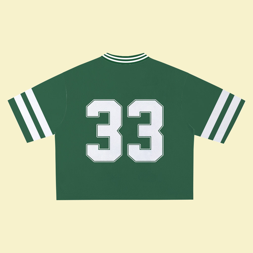 Green Jersey 33 – Unisex Sports Design, Breathable Material, Suitable for Streetwear