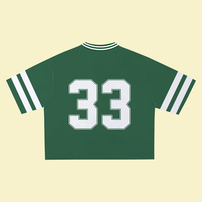 Green Jersey 33 – Unisex Sports Design, Breathable Material, Suitable for Streetwear