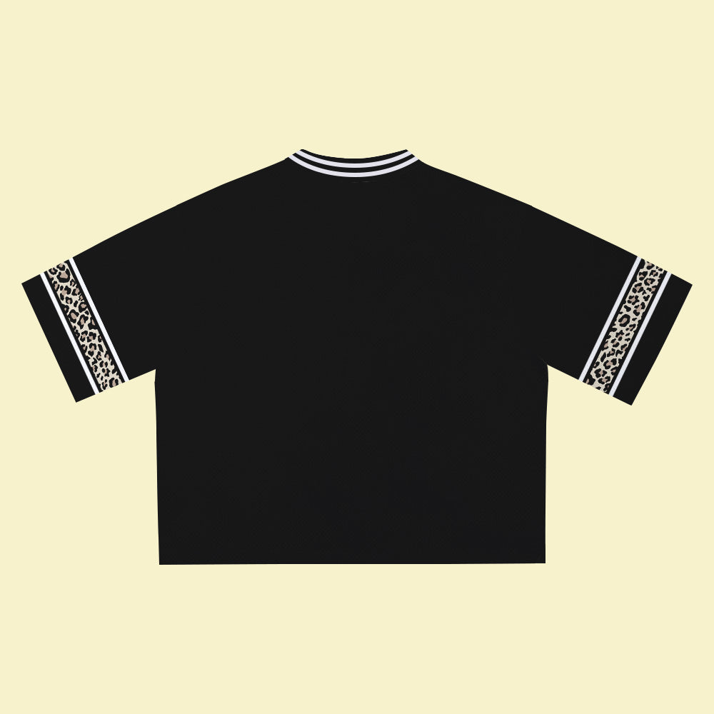 MCRAE T8 Black Leopard Jersey – Unisex Sports Design, Breathable Material, Suitable for Streetwear