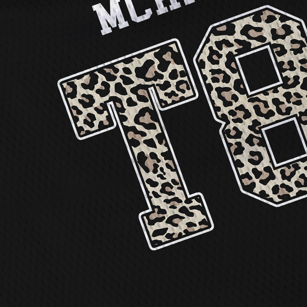 MCRAE T8 Black Leopard Jersey – Unisex Sports Design, Breathable Material, Suitable for Streetwear