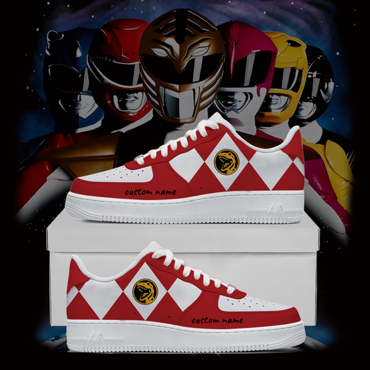 Morphin Force Sneakers Red – Anime Streetwear Shoes