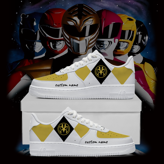 Morphin Force Sneakers White – Anime Streetwear Shoes
