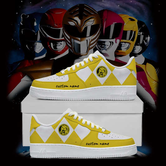 Morphin Force Sneakers Yellow – Anime Streetwear Shoes