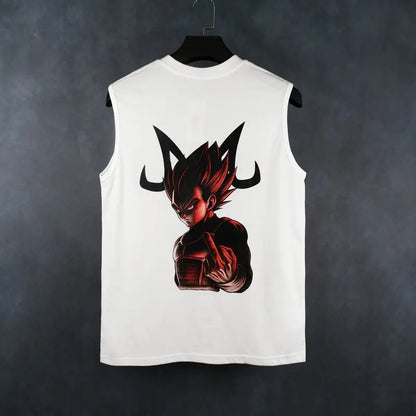 Dragon Ball DBZ Vegeta Saiyan Unisex Summer outfits men streetwear 80s 90s graphic tees cotton Anime tank tops men gifts