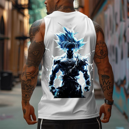 Top Rated 80s 90s Dragon Ball DBZ Goku saiyan goku black Oversized streetwear singlet muscle cotton outfits men summer men's graphic tees Fits vacation outfits Anime tank tops men gifts