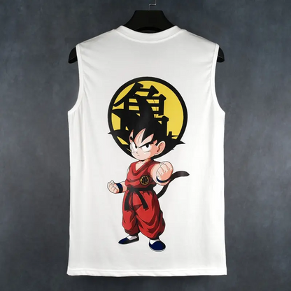 Dragon Ball DBZ Son Goku Unisex Summer Outfit Men's Streetwear 80s 90s Graphic Tees Cotton Anime Tank Tops Men Gifts Breathable Loose Fit