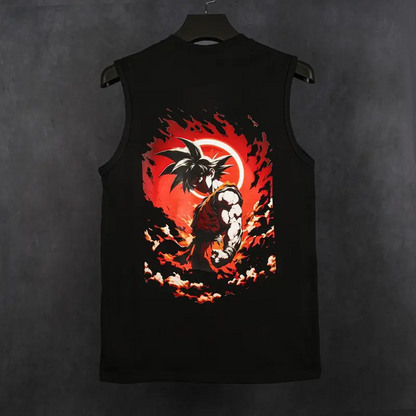 Dragon Ball DBZ Goku Unisex Summer outfits men streetwear Top Rated 80s 90s graphic tees cotton Anime tank tops men gifts Fabric Menswear
