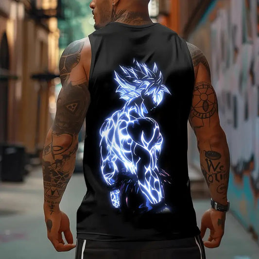 Dragon Ball DBZ Goku Unisex Summer outfits men streetwear 80s 90s graphic tees cotton Anime tank tops men gifts