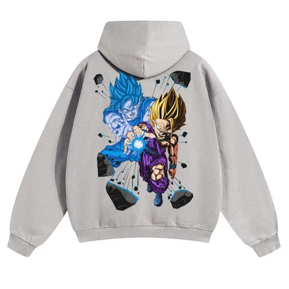 Dragon Ball DBZ Goku Viral Anime Graphic Hoodie Unisex 90s Retro Pullover Funny Cartoon Streetwear Hoodies Cozy Fleece Gift For Him 100% Cotton Super Soft Pre Shrunk Machine Wash Cold Gentle Cycle