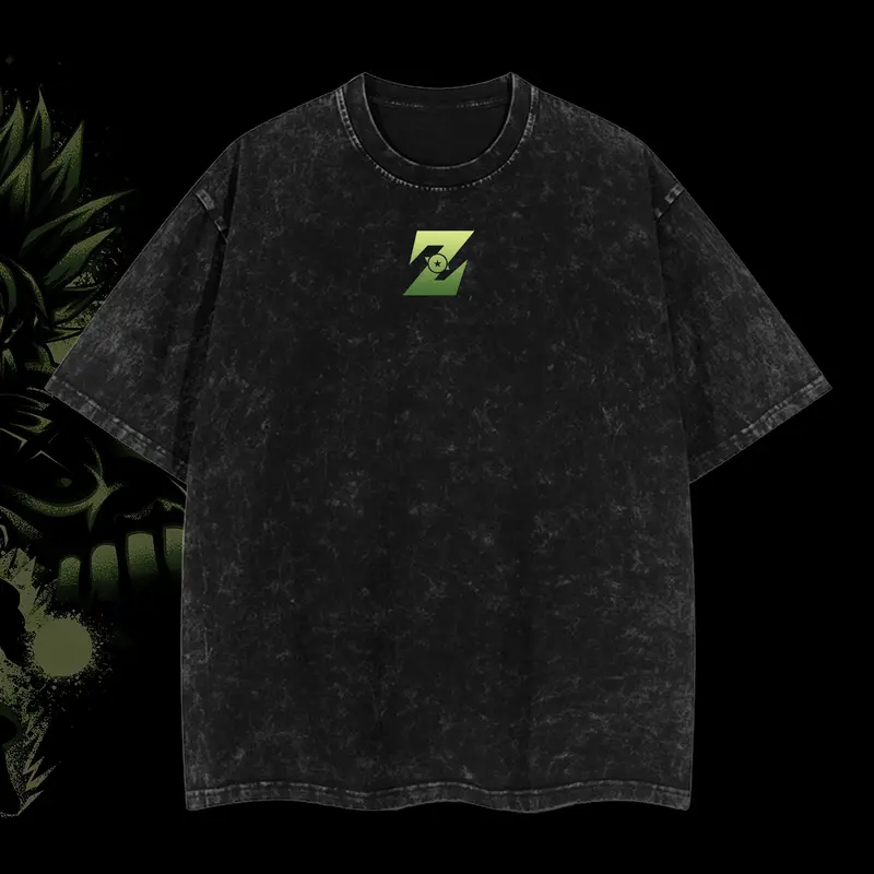 Dragon Ball "Broly" Retro Edition Vintage Unisex Oversize Anime Manga Acid Washed Cotton T-shirt, graphic tee,anime merch fan, outfits men,boys merch