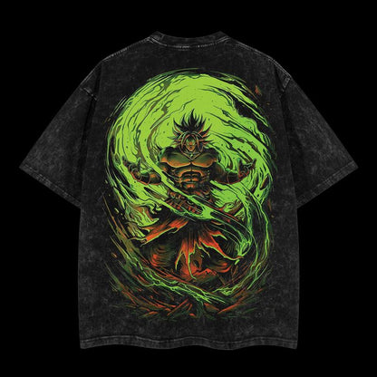Dragon Ball "Densetsu no Sūpā Saiya-jin" Vintage Unisex Oversize Anime Manga Acid Washed Cotton T-shirt, graphic tee,anime merch fan, outfits men